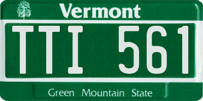 VT license plate TTI561