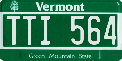 VT license plate TTI564