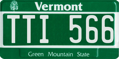 VT license plate TTI566