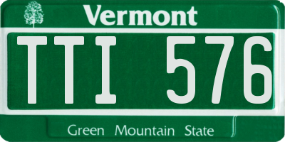 VT license plate TTI576