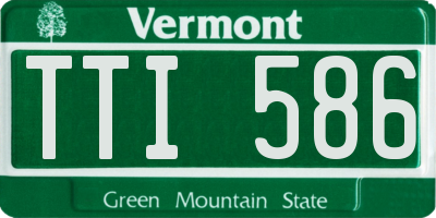 VT license plate TTI586