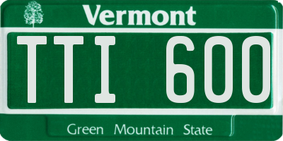 VT license plate TTI600