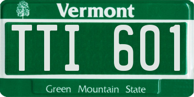 VT license plate TTI601