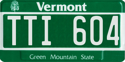 VT license plate TTI604