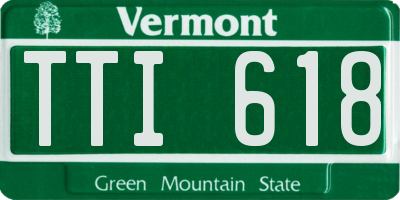 VT license plate TTI618