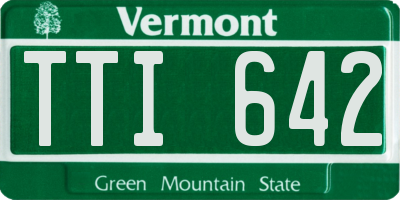 VT license plate TTI642