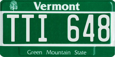 VT license plate TTI648
