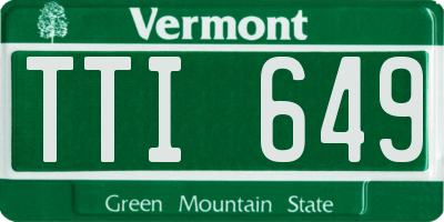 VT license plate TTI649