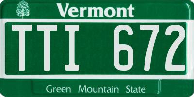 VT license plate TTI672