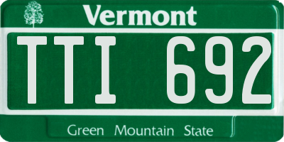 VT license plate TTI692