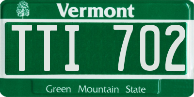 VT license plate TTI702
