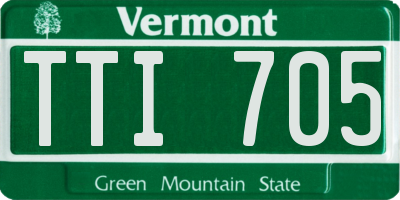 VT license plate TTI705
