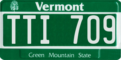 VT license plate TTI709