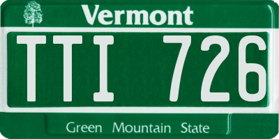 VT license plate TTI726