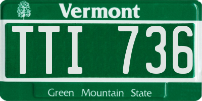 VT license plate TTI736