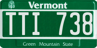 VT license plate TTI738