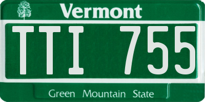 VT license plate TTI755