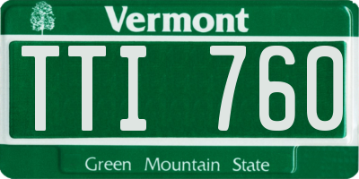 VT license plate TTI760