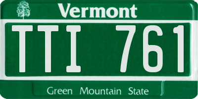 VT license plate TTI761