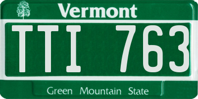 VT license plate TTI763