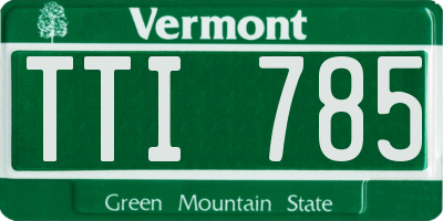VT license plate TTI785
