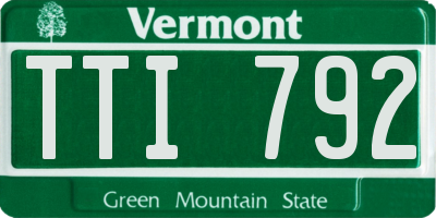 VT license plate TTI792