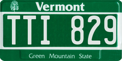 VT license plate TTI829