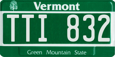 VT license plate TTI832