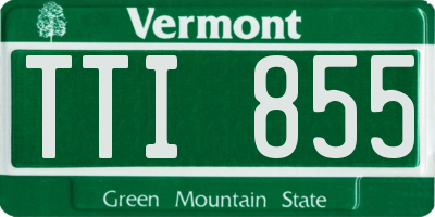 VT license plate TTI855