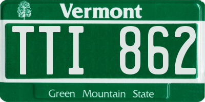 VT license plate TTI862