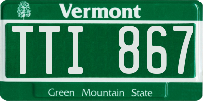 VT license plate TTI867