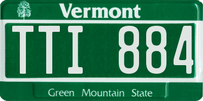 VT license plate TTI884