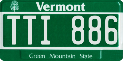 VT license plate TTI886