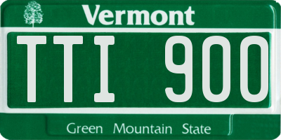 VT license plate TTI900