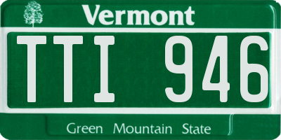 VT license plate TTI946