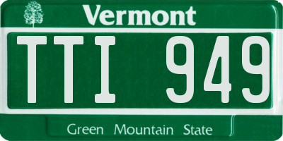 VT license plate TTI949