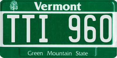 VT license plate TTI960
