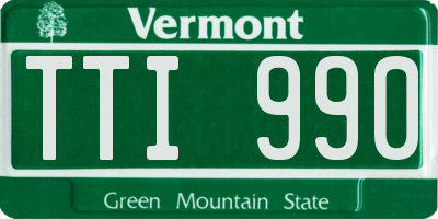 VT license plate TTI990
