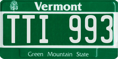 VT license plate TTI993