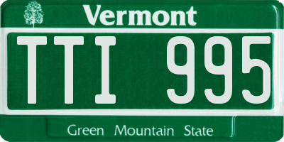 VT license plate TTI995