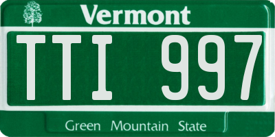 VT license plate TTI997