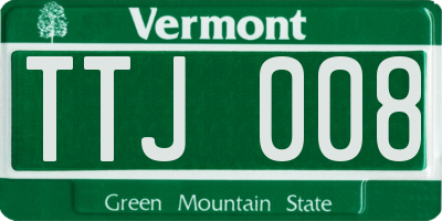 VT license plate TTJ008