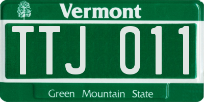 VT license plate TTJ011