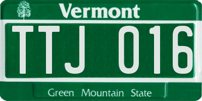 VT license plate TTJ016