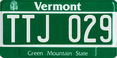 VT license plate TTJ029