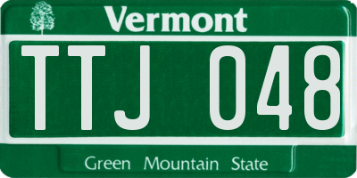 VT license plate TTJ048