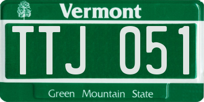 VT license plate TTJ051