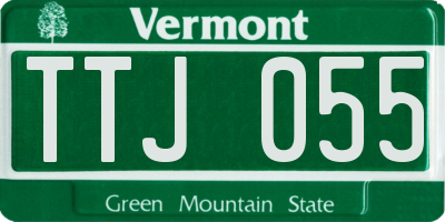 VT license plate TTJ055