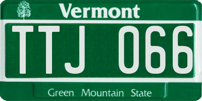 VT license plate TTJ066