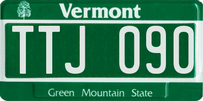 VT license plate TTJ090